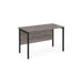 Maestro 25 H Frame straight Narrow office desk Desking Dams Grey Oak Black 1200mm x 600mm