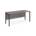 Maestro 25 H Frame straight Narrow office desk Desking Dams Grey Oak Black 1600mm x 600mm