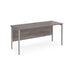 Maestro 25 H Frame straight Narrow office desk Desking Dams Grey Oak Silver 1600mm x 600mm