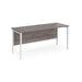 Maestro 25 H Frame straight Narrow office desk Desking Dams Grey Oak White 1600mm x 600mm