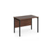 Maestro 25 H Frame straight Narrow office desk Desking Dams Walnut Black 1000mm x 600mm