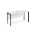 Maestro 25 H Frame straight Narrow office desk Desking Dams White Black 1400mm x 600mm