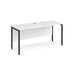 Maestro 25 H Frame straight Narrow office desk Desking Dams White Black 1600mm x 600mm