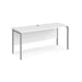 Maestro 25 H Frame straight Narrow office desk Desking Dams White Silver 1600mm x 600mm