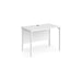 Maestro 25 H Frame straight Narrow office desk Desking Dams White White 1000mm x 600mm