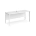 Maestro 25 H Frame straight Narrow office desk Desking Dams White White 1600mm x 600mm