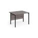 Maestro 25 H Frame straight office desk Desking Dams Grey Oak Black 1000mm x 800mm