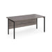 Maestro 25 H Frame straight office desk Desking Dams Grey Oak Black 1600mm x 800mm