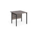 Maestro 25 H Frame straight office desk Desking Dams Grey Oak Black 800mm x 800mm