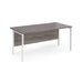 Maestro 25 H Frame straight office desk Desking Dams Grey Oak White 1600mm x 800mm