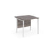 Maestro 25 H Frame straight office desk Desking Dams Grey Oak White 800mm x 800mm