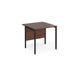 Maestro 25 H Frame straight office desk Desking Dams Walnut Black 800mm x 800mm