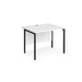 Maestro 25 H Frame straight office desk Desking Dams White Black 1000mm x 800mm