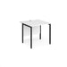 Maestro 25 H Frame straight office desk Desking Dams White Black 800mm x 800mm