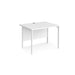 Maestro 25 H Frame straight office desk Desking Dams White White 1000mm x 800mm