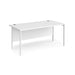 Maestro 25 H Frame straight office desk Desking Dams White White 1600mm x 800mm