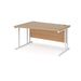 Maestro 25 left hand cantilever leg wave office desk Desking Dams 