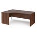 Maestro 25 Panel Leg left hand ergonomic corner office desk Desking Dams Walnut 1800mm x 1200mm 