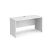 Maestro 25 panel leg narrow straight office desk Desking Dams White 1400mm x 600mm 