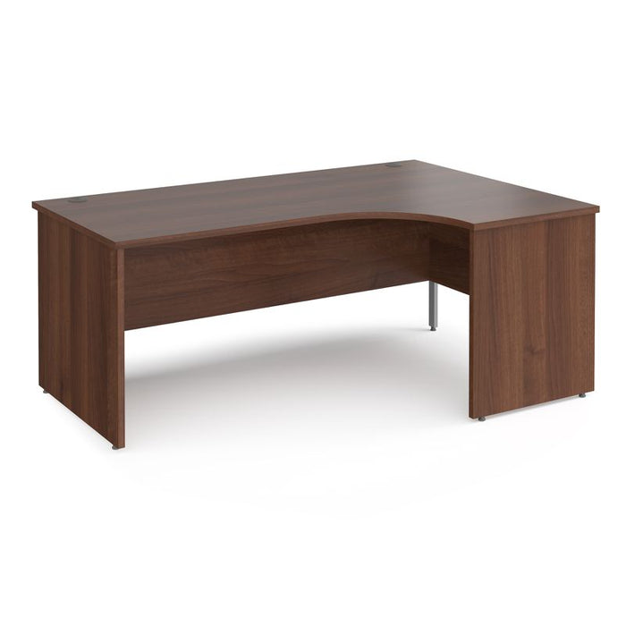 Maestro 25 panel leg right hand ergonomic corner office desk Desking Dams Walnut 1800mm x 1200mm 