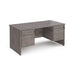 Maestro 25 Panel Leg straight desk with two x 2 drawer pedestals Desking Dams Grey Oak 1600mm x 800mm 