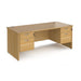 Maestro 25 Panel Leg straight desk with two x 2 drawer pedestals Desking Dams Oak 1800mm x 800mm 