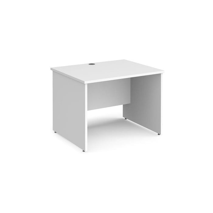 Maestro 25 Panel Leg straight office desk Desking Dams White 1000mm x 800mm 