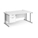 Maestro 25 right hand cantilever leg wave desk with 2 drawer pedestal Desking Dams 