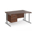 Maestro 25 right hand cantilever leg wave desk with 2 drawer pedestal Desking Dams 