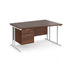 Maestro 25 right hand cantilever leg wave desk with 2 drawer pedestal Desking Dams 