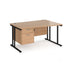 Maestro 25 right hand cantilever leg wave desk with 2 drawer pedestal Desking Dams 