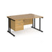 Maestro 25 right hand cantilever leg wave desk with 2 drawer pedestal Desking Dams 