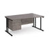 Maestro 25 right hand cantilever leg wave desk with 2 drawer pedestal Desking Dams 