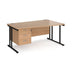 Maestro 25 right hand cantilever leg wave desk with 3 drawer pedestal Desking Dams 