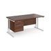 Maestro 25 straight office desk with 2 drawer pedestal Desking Dams 