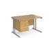 Maestro 25 straight office desk with 2 drawer pedestal Desking Dams 