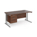 Maestro 25 straight office desk with 2 drawer pedestal Desking Dams 