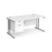 Maestro 25 straight office desk with 2 drawer pedestal Desking Dams 