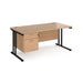 Maestro 25 straight office desk with 2 drawer pedestal Desking Dams 