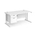 Maestro 25 straight office desk with 2 drawer pedestal Desking Dams 