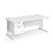 Maestro 25 straight office desk with 2 drawer pedestal Desking Dams 