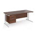 Maestro 25 straight office desk with 2 drawer pedestal Desking Dams 