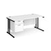 Maestro 25 straight office desk with 2 drawer pedestal Desking Dams 