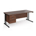 Maestro 25 straight office desk with 2 drawer pedestal Desking Dams 