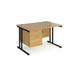 Maestro 25 straight office desk with 2 drawer pedestal Desking Dams 