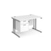 Maestro 25 straight office desk with 2 drawer pedestal Desking Dams 