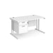 Maestro 25 straight office desk with 2 drawer pedestal Desking Dams 