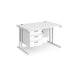 Maestro 25 straight office desk with 3 drawer pedestal Desking Dams 