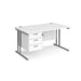 Maestro 25 straight office desk with 3 drawer pedestal Desking Dams 