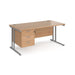 Maestro 25 straight office desk with 3 drawer pedestal Desking Dams 